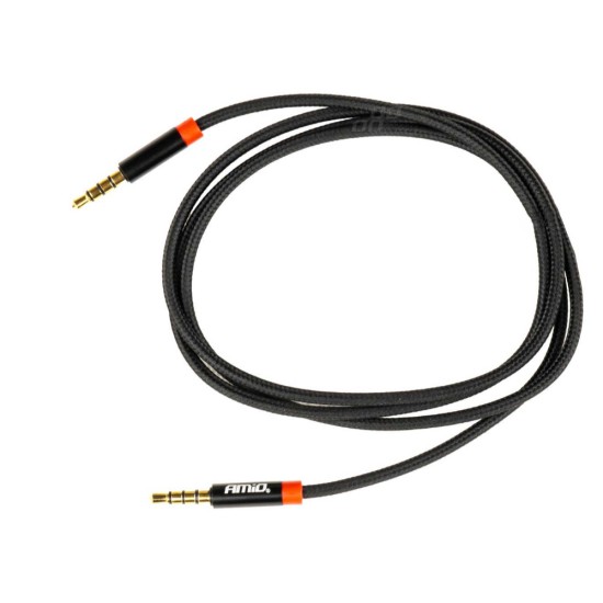 Amio - ΚΑΛΩΔΙΟ ΣΥΝΔΕΣΗΣ AUX MINI JACK>JACK 3,5mm 100cm - 1 TEM. (03269/AM)