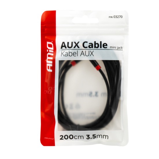 Amio - ΚΑΛΩΔΙΟ ΣΥΝΔΕΣΗΣ AUX MINI JACK>JACK 3,5mm 250cm - 1 TEM. (03270/AM)