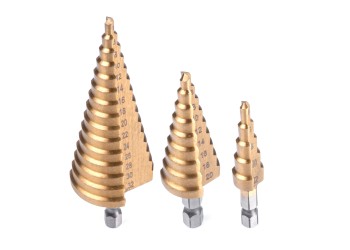 Amio - ΤΡΥΠΑΝΙΑ ΚΩΝΙΚΑ ΤΙΤΑΝΙΟΥ (HSS) 4-12mm/4-20mm/4-32mm - 3 TEM. (03271/AM)