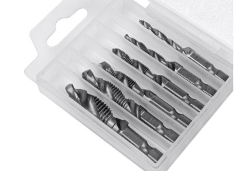 Amio - ΤΡΥΠΑΝΙΑ ΣΕΤ ΜΕ ΣΠΕΙΡΩΜΑ M3>M10 ΕΞΑΓΩΝΑ 1/4' (6,35 mm) - 6 TEM. (03272/AM)