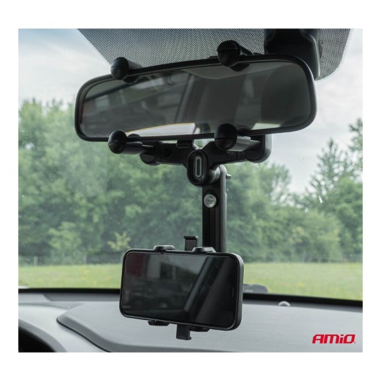 Amio - ΒΑΣΗ ΣΤΗΡΙΞΗΣ ΚΙΝΗΤΟΥ ΜΑΥΡΗ ΓΙΑ ΚΑΘΡΕΠΤΗ HOLD-20 - 1 ΤΕΜ. (03289/AM)