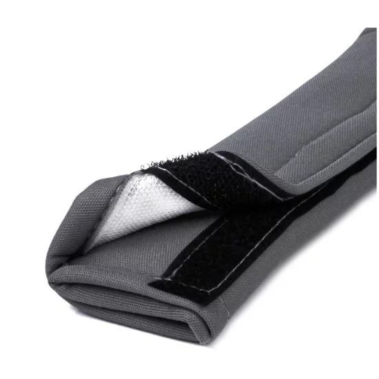 Amio - ΜΑΞΙΛΑΡΑΚΙΑ ΖΩΝΗΣ ΣΕ ΓΚΡΙ ΣΚΟΥΡΟ ΧΡΩΜΑ ΜΕ VELCRO 22x6cm - 2 ΤΕΜ. (03290/AM)