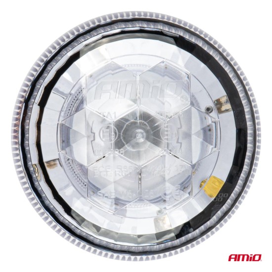 Amio - ΦΑΡΟΣ DIAMONT W25P ΜΕ ΛΕΥΚΟ ΚΑΠΑΚΙ 12/24V 24xSMD LED ΠΟΡΤΟΚΑΛΙ ΕΛΑΣΤΙΚΟΣ ΒΙΔΩΤΟΣ 201x126mm - 1 ΤΕΜ. (03338/ΑΜ)