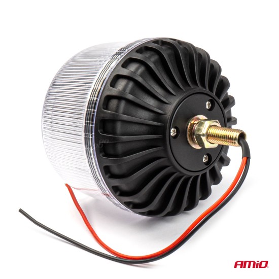 Amio - ΦΑΡΟΣ DIAMONT W25SB ΜΕ ΛΕΥΚΟ ΚΑΠΑΚΙ 12/24V 24xSMD LED ΠΟΡΤΟΚΑΛΙ ΒΙΔΩΤΟΣ 154x126mm - 1 ΤΕΜ. (03339/AM)