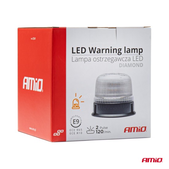 Amio - ΦΑΡΟΣ DIAMONT W25B ΜΕ ΛΕΥΚΟ ΚΑΠΑΚΙ 12/24V 24xSMD LED ΠΟΡΤΟΚΑΛΙ ΒΙΔΩΤΟΣ 118x126mm - 1 ΤΕΜ. (03341/AM)