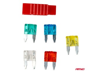 Amio - ΑΣΦΑΛΕΙΕΣ MINI ΜΕ ΕΡΓΑΛΕΙΟ ΑΦΑΙΡΕΣΗΣ ΚΑΡΤΕΛΑ (10A/15A/20A/25A/30A ) - 5 ΤΕΜ. (03378/AM)