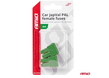 Amio - ΑΣΦΑΛΕΙΕΣ JapVal PAL ΘΗΛΥΚΕΣ 40A ΣΕ ΠΡΑΣΙΝΟ ΧΡΩΜΑ - 2 Τεμ. (03390/AM)