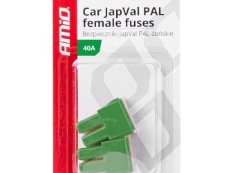Amio - ΑΣΦΑΛΕΙΕΣ JapVal PAL ΘΗΛΥΚΕΣ 40A ΣΕ ΠΡΑΣΙΝΟ ΧΡΩΜΑ - 2 Τεμ. (03390/AM)