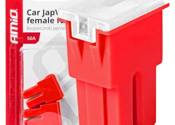Amio - ΑΣΦΑΛΕΙΕΣ JapVal PAL ΘΗΛΥΚΕΣ 50A ΣΕ ΚΟΚΚΙΝΟ ΧΡΩΜΑ - 2 Τεμ. (03391/AM)