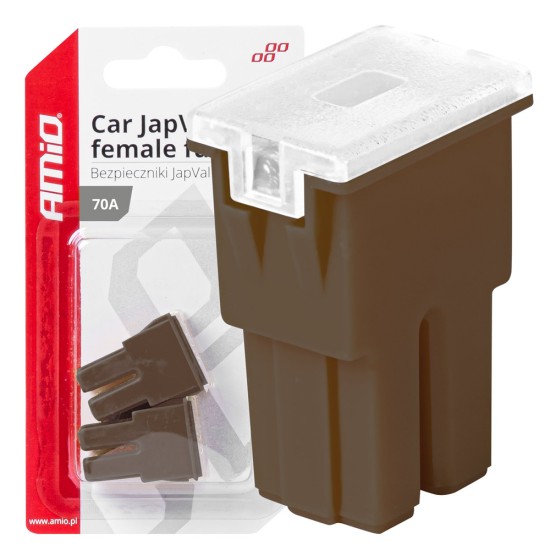 Amio - ΑΣΦΑΛΕΙΕΣ JapVal PAL ΘΗΛΥΚΕΣ 70A ΣΕ ΚΑΦΕ ΧΡΩΜΑ - 2 Τεμ. (03393/AM)