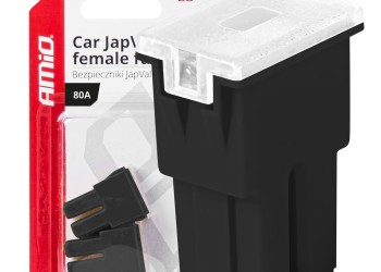 Amio - ΑΣΦΑΛΕΙΕΣ JapVal PAL ΘΗΛΥΚΕΣ 80A ΣΕ ΜΑΥΡΟ ΧΡΩΜΑ - 2 Τεμ. (03394/AM)