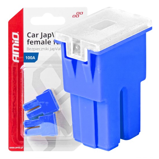 Amio - ΑΣΦΑΛΕΙΕΣ JapVal PAL ΘΗΛΥΚΕΣ 100A ΣΕ ΜΠΛΕ ΧΡΩΜΑ - 2 Τεμ. (03395/AM)