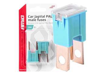 Amio - ΑΣΦΑΛΕΙΕΣ JapVal PAL O ΑΡΣΕΝΙΚΕΣ 20A ΣΕ ΓΑΛΑΖΙΟ ΧΡΩΜΑ - 2 Τεμ. (03396/AM)