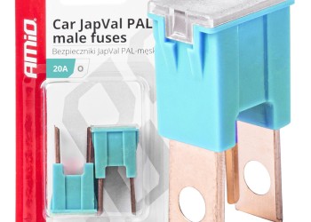 Amio - ΑΣΦΑΛΕΙΕΣ JapVal PAL O ΑΡΣΕΝΙΚΕΣ 20A ΣΕ ΓΑΛΑΖΙΟ ΧΡΩΜΑ - 2 Τεμ. (03396/AM)