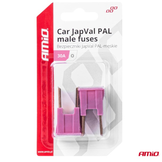 Amio - ΑΣΦΑΛΕΙΕΣ JapVal PAL O ΑΡΣΕΝΙΚΕΣ 30A ΣΕ ΡΟΖ ΧΡΩΜΑ - 2 Τεμ. (03397/AM)