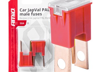 Amio - ΑΣΦΑΛΕΙΕΣ JapVal PAL O ΑΡΣΕΝΙΚΕΣ 50A ΣΕ ΚΟΚΚΙΝΟ ΧΡΩΜΑ - 2 Τεμ. (03399/AM)