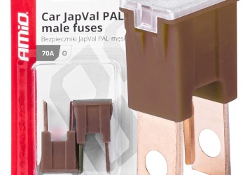 Amio - ΑΣΦΑΛΕΙΕΣ JapVal PAL O ΑΡΣΕΝΙΚΕΣ 70A ΣΕ ΚΑΦΕ ΧΡΩΜΑ - 2 Τεμ. (03401/AM)