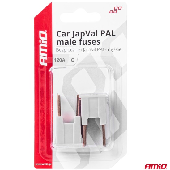 Amio - ΑΣΦΑΛΕΙΕΣ JapVal PAL O ΑΡΣΕΝΙΚΕΣ 120A ΣΕ ΓΚΡΙ ΧΡΩΜΑ - 2 Τεμ. (03404/AM)