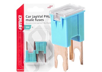 Amio - ΑΣΦΑΛΕΙΕΣ JapVal PAL U ΑΡΣΕΝΙΚΕΣ 20A ΣΕ ΓΑΛΑΖΙΟ ΧΡΩΜΑ - 2 Τεμ. (03405/AM)