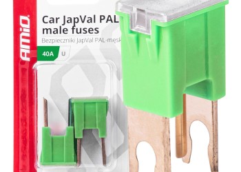 Amio - ΑΣΦΑΛΕΙΕΣ JapVal PAL U ΑΡΣΕΝΙΚΕΣ 40A ΣΕ ΠΡΑΣΙΝΟ ΧΡΩΜΑ - 2 Τεμ. (03407/AM)