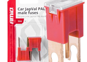 Amio - ΑΣΦΑΛΕΙΕΣ JapVal PAL U ΑΡΣΕΝΙΚΕΣ 50A ΣΕ ΚΟΚΚΙΝΟ ΧΡΩΜΑ - 2 Τεμ. (03408/AM)