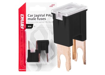 Amio - ΑΣΦΑΛΕΙΕΣ JapVal PAL U ΑΡΣΕΝΙΚΕΣ 80A ΣΕ ΜΑΥΡΟ ΧΡΩΜΑ - 2 Τεμ. (03410/AM)