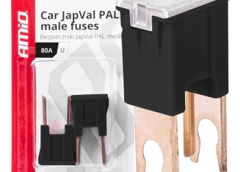 Amio - ΑΣΦΑΛΕΙΕΣ JapVal PAL U ΑΡΣΕΝΙΚΕΣ 80A ΣΕ ΜΑΥΡΟ ΧΡΩΜΑ - 2 Τεμ. (03410/AM)