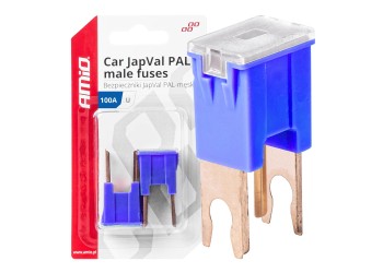 Amio - ΑΣΦΑΛΕΙΕΣ JapVal PAL U ΑΡΣΕΝΙΚΕΣ 100A ΣΕ ΜΠΛΕ ΧΡΩΜΑ - 2 Τεμ. (03411/AM)