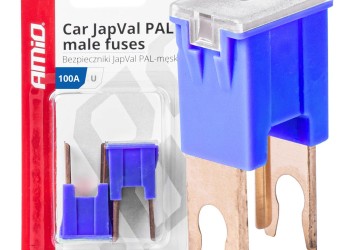 Amio - ΑΣΦΑΛΕΙΕΣ JapVal PAL U ΑΡΣΕΝΙΚΕΣ 100A ΣΕ ΜΠΛΕ ΧΡΩΜΑ - 2 Τεμ. (03411/AM)