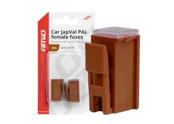 Amio - ΑΣΦΑΛΕΙΕΣ JapVal PAL ΘΗΛΥΚΕΣ 25A ΣΕ ΚΑΦΕ ΧΡΩΜΑ - 2 Τεμ. (03412/AM)