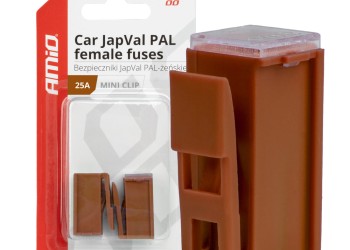 Amio - ΑΣΦΑΛΕΙΕΣ JapVal PAL ΘΗΛΥΚΕΣ 25A ΣΕ ΚΑΦΕ ΧΡΩΜΑ - 2 Τεμ. (03412/AM)