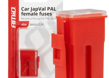 Amio - ΑΣΦΑΛΕΙΕΣ JapVal PAL ΘΗΛΥΚΕΣ 45A ΣΕ ΚΟΚΚΙΝΟ ΧΡΩΜΑ - 2 Τεμ. (03414/AM)