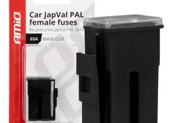 Amio - ΑΣΦΑΛΕΙΕΣ JapVal PAL ΘΗΛΥΚΕΣ 65A ΣΕ ΜΑΥΡΟ ΧΡΩΜΑ - 2 Τεμ. (03415/AM)