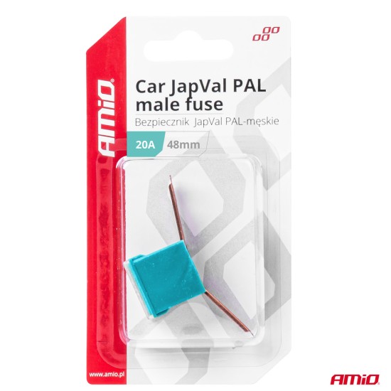 Amio - ΑΣΦΑΛΕΙΑ JapVal PAL ΑΡΣΕΝΙΚΗ 48mm 20A ΣΕ ΓΑΛΑΖΙΟ ΧΡΩΜΑ - 1 Τεμ. (03417/AM)