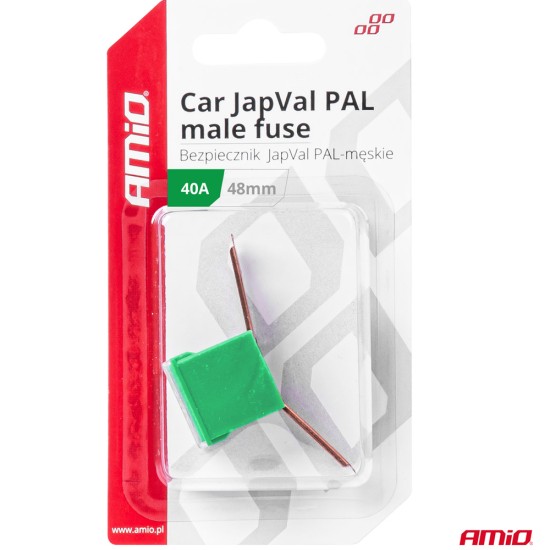 Amio - ΑΣΦΑΛΕΙΑ JapVal PAL ΑΡΣΕΝΙΚΗ 48mm 40A ΣΕ ΠΡΑΣΙΝΟ ΧΡΩΜΑ - 1 Τεμ. (03419/AM)