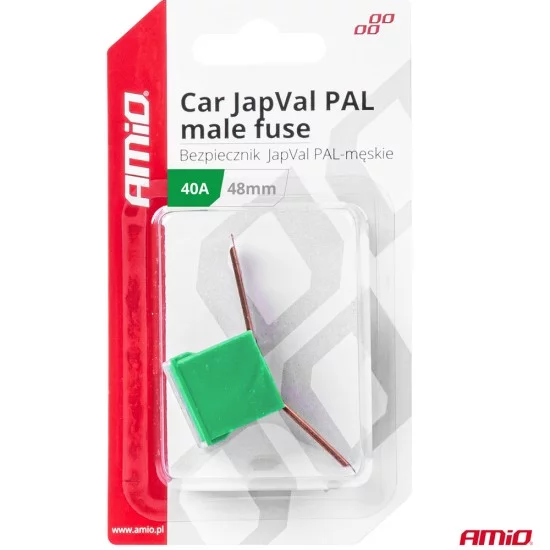 Amio - ΑΣΦΑΛΕΙΑ JapVal PAL ΑΡΣΕΝΙΚΗ 48mm 40A ΣΕ ΠΡΑΣΙΝΟ ΧΡΩΜΑ - 1 Τεμ. (03419/AM)