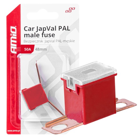 Amio - ΑΣΦΑΛΕΙΑ JapVal PAL ΑΡΣΕΝΙΚΗ 48mm 50A ΣΕ ΚΟΚΚΙΝΟ ΧΡΩΜΑ - 1 Τεμ. (03420/AM)