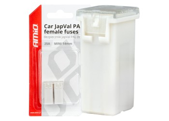 Amio - ΑΣΦΑΛΕΙΕΣ JapVal PAL ΜΙΝΙ 14mm ΘΗΛΥΚΕΣ 25A ΣΕ ΛΕΥΚΟ ΧΡΩΜΑ - 2 Τεμ. (03436/AM)