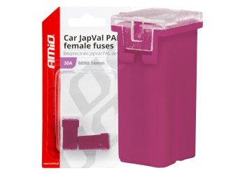 Amio - ΑΣΦΑΛΕΙΕΣ JapVal PAL ΜΙΝΙ 14mm ΘΗΛΥΚΕΣ 30A ΣΕ ΜΩΒ ΧΡΩΜΑ - 2 Τεμ. (03437/AM)