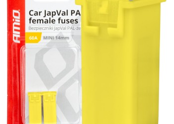 Amio - ΑΣΦΑΛΕΙΕΣ JapVal PAL ΜΙΝΙ 14mm ΘΗΛΥΚΕΣ 60A ΣΕ ΚΙΤΡΙΝΟ ΧΡΩΜΑ - 2 Τεμ. (03440/AM)