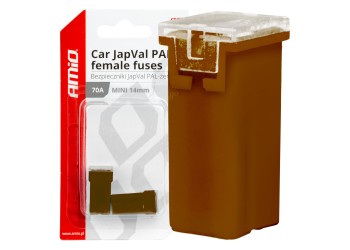 Amio - ΑΣΦΑΛΕΙΕΣ JapVal PAL ΜΙΝΙ 14mm ΘΗΛΥΚΕΣ 70A ΣΕ ΚΑΦΕ ΧΡΩΜΑ - 2 Τεμ. (03441/AM)