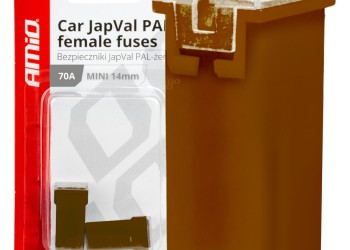 Amio - ΑΣΦΑΛΕΙΕΣ JapVal PAL ΜΙΝΙ 14mm ΘΗΛΥΚΕΣ 70A ΣΕ ΚΑΦΕ ΧΡΩΜΑ - 2 Τεμ. (03441/AM)