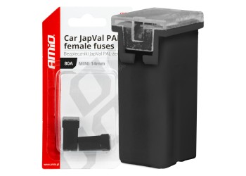 Amio - ΑΣΦΑΛΕΙΕΣ JapVal PAL ΜΙΝΙ 14mm ΘΗΛΥΚΕΣ 80A ΣΕ ΜΑΥΡΟ ΧΡΩΜΑ - 2 Τεμ. (03442/AM)