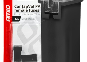 Amio - ΑΣΦΑΛΕΙΕΣ JapVal PAL ΜΙΝΙ 14mm ΘΗΛΥΚΕΣ 80A ΣΕ ΜΑΥΡΟ ΧΡΩΜΑ - 2 Τεμ. (03442/AM)