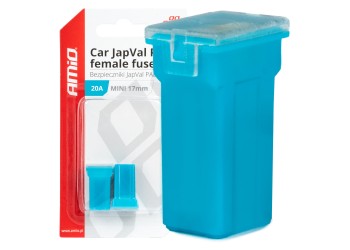 Amio - ΑΣΦΑΛΕΙΕΣ JapVal PAL ΜΙΝΙ 17mm ΘΗΛΥΚΕΣ 20A ΣΕ ΓΑΛΑΖΙΟ ΧΡΩΜΑ - 2 Τεμ. (03443/AM)