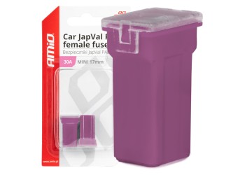 Amio - ΑΣΦΑΛΕΙΕΣ JapVal PAL ΜΙΝΙ 17mm ΘΗΛΥΚΕΣ 30A ΣΕ ΜΩΒ ΧΡΩΜΑ - 2 Τεμ. (03444/AM)