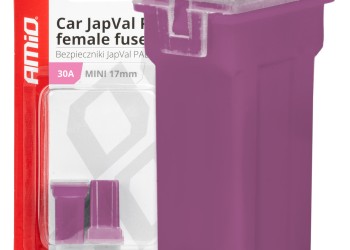 Amio - ΑΣΦΑΛΕΙΕΣ JapVal PAL ΜΙΝΙ 17mm ΘΗΛΥΚΕΣ 30A ΣΕ ΜΩΒ ΧΡΩΜΑ - 2 Τεμ. (03444/AM)