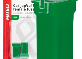 Amio - ΑΣΦΑΛΕΙΕΣ JapVal PAL ΜΙΝΙ 17mm ΘΗΛΥΚΕΣ 40A ΣΕ ΠΡΑΣΙΝΟ ΧΡΩΜΑ - 2 Τεμ. (03445/AM)