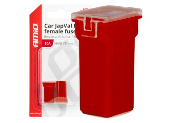 Amio - ΑΣΦΑΛΕΙΕΣ JapVal PAL ΜΙΝΙ 17mm ΘΗΛΥΚΕΣ 50A ΣΕ ΚΟΚΚΙΝΟ ΧΡΩΜΑ - 2 Τεμ. (03446/AM)