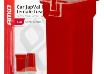 Amio - ΑΣΦΑΛΕΙΕΣ JapVal PAL ΜΙΝΙ 17mm ΘΗΛΥΚΕΣ 50A ΣΕ ΚΟΚΚΙΝΟ ΧΡΩΜΑ - 2 Τεμ. (03446/AM)